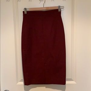 Red wine colored Banana Republic pencil skirt